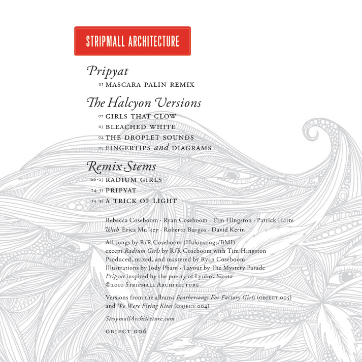 Pripyat & The Halcyon Versions / Cover artwork - rear.