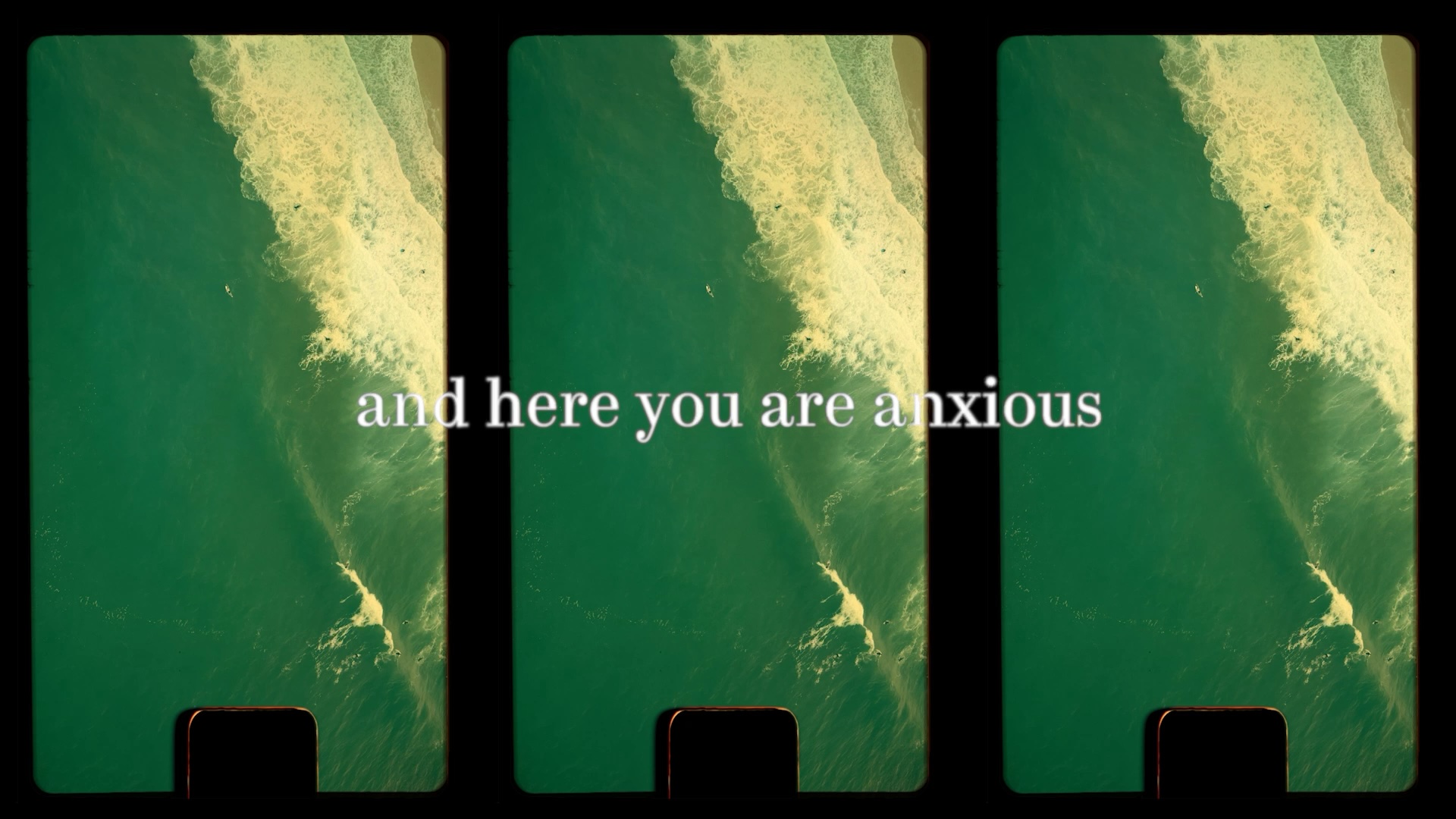 The Sun Goes Up / Video still - anxious waves.